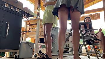 Play Hot xxx whore wearing a short skirt without panties